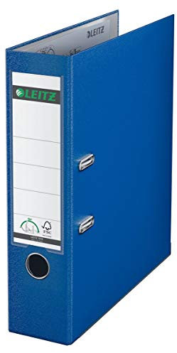 Leitz Qualitäts-Ordner 180° Plastik, 20er Pack, A4, Blau, 8,2 cm Rückenbreite, PP-laminierter Einband, 10105068, nachtblau, 80mm