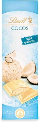 Lindt Schokolade Cocos | 100 g Tafel | Weiße Schokolade mit erfrischend-exotischer Kokos-Füllung | Kühl genießen | Schokoladentafel | Schokoladengeschenk