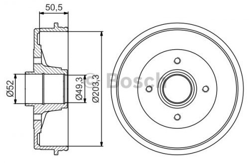 Bosch 0986477197 Trommel Bremssattel