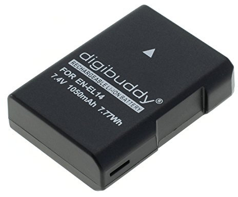 digibuddy Akku für Nikon EN-EL14a Li-Ion Schwarz