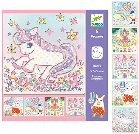 Djeco DJ08862 Kleine Geschenke-Schablonen, Elfenbein