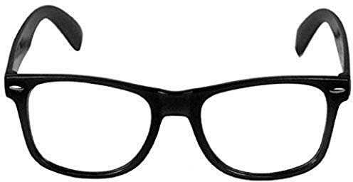 Oramics Hornbrille ohne Stäke für Frauen und Männer Nerdbrille Retro Brille (5x Schwarze Nerd Brille)
