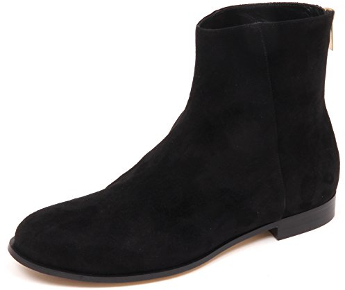 Jimmy Choo E6566 Tronchetto Donna Black Duke Flat Scarpe Suede Boot Shoe Woman [35]