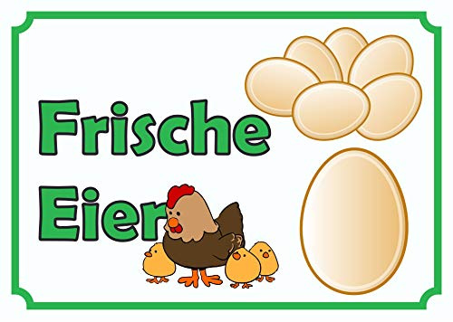 HB-Druck Verkaufsschild Schild Eier A6 (105x148mm)