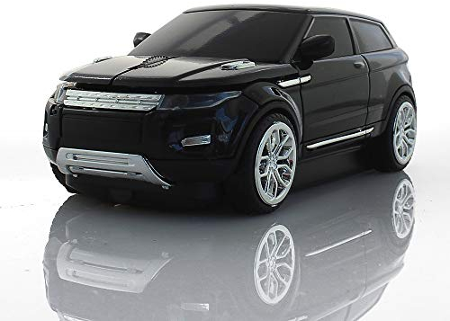 ECOiNVA Funkmaus Wireless Kabellose Sportwagen Auto Maus, 1600DPI Desktop Laptop Computer Maus (Schwarz)