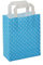 Papiertragetasche 18+8x22cm blau mit weißen Punkten Größe 25 Stück