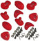 Garden Games Climbing Wall Holds Pack of 10 High Grip Poly Resin Climbing Stones (Red, 10 Pack)