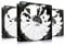 AABCOOLING Black Jet Fan 12 - Efficient 120mm Fan, High Airflow, Silent Case Fan, White Blades, 12V, Processor Cooler, Intake Fan - Value Pack 3 Pieces, 20,9 dB(A), 100 CFM, 1600 RPM