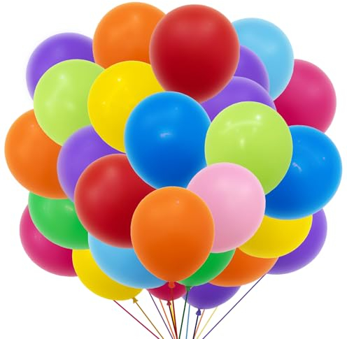 YOUYIKE® 105 Stück Bunte Luftballons,Partyballon,Luftballons Bunt gemischt für Geburtstagsfeiern,Party,Hochzeitsfeiern