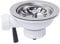 NRG 90mm Stainless Steel Kitchen Basket Strainer Sink Waste Drainer Plug with Overflow Connection