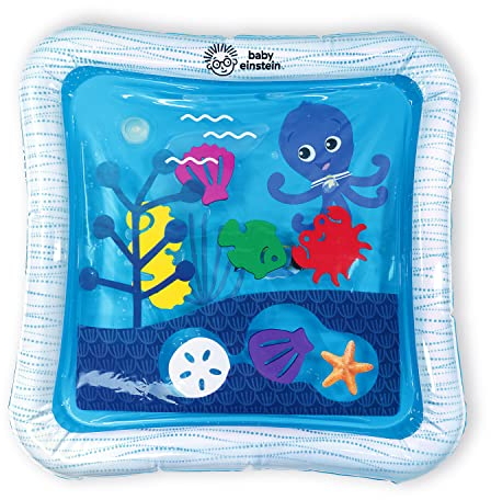 Baby Einstein - Opus's Ocean of Discovery, Wasserspielmatte, Bauchzeitaktivität, 6 Meerestiere unter der Oberfläche, aufblasbare Seiten, Neugeborene+