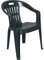 Dmora - Gartenstühle Bisceglie, Gartensitz, Für drinnen und draußen, Mit Armlehnen und stapelbar, Made in Italy, 56x55 h78 cm, Grün