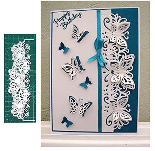 YunTrip Stanzformen für Kartenherstellung, Spitze, Schmetterling, Rand, Metall, Stanzschablonen für DIY Scrapbooking, Fotoalbum, Papier, dekorative Handwerk für Grußkarten/Einladungen