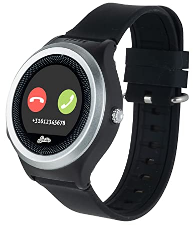 Spotter GPS Watch Air - GPS-Smartwatch für die Sicherheit von Kindern und älteren Menschen, unterstützt Anrufe, SOS-Taste, IP67 wasserdicht, kostenlose App und Bezahlte Nutzungsdauer - Schwarz