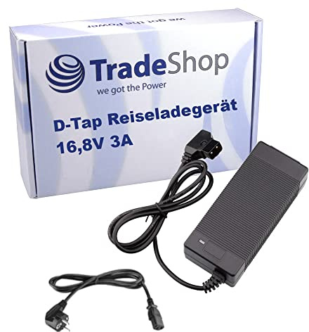 Trade-Shop Ladegerät/Netzteil 16,8V 3A für SWIT D-8081S 88 WH S-8082S 88 WH S-8180S S-8210S S-8260S D-8111R RED D-8161R IDX Endura-10S 7S HL9S