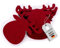 kontor28 - Filz Untersetzer Winter Motiv - 6er Set, Design Untersetzer aus 100% Natur Schurwolle, schmutz -und wasserabweisend, für Getränke, Bar, Tasse, Glas, Motiv Elch rot