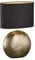 Fischer & Honsel | Tischleuchte, Foro | bronzefarben antik| Stoffschirm| schwarz chintz innen goldfarben| L: 34,00 cm, B: 17,00 cm, H: 53,00 cm,| mit Schnurschalter| 1x E27 max. 40 Watt | 50556
