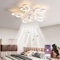 Ventilatore da soffitto silenzioso con luce, ventilatore da soffitto a LED dimmerabile da 50 W con telecomando e plafoniera APP per illuminazione interna del soggiorno della camera da letto
