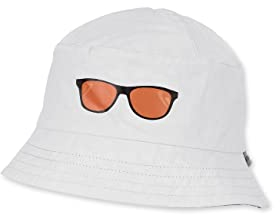 Sterntaler Baby Jungen Hut Baby Wende-Fischerhut Brille - Baby Hut, Kopfbedeckung Baby Sommer, Sommerhut Baby - aus Baumwolle - blau, 55