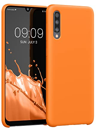 kwmobile Case Compatible with Samsung Galaxy A50 Case - TPU Silicone Phone Cover with Soft Finish - Fruity Orange