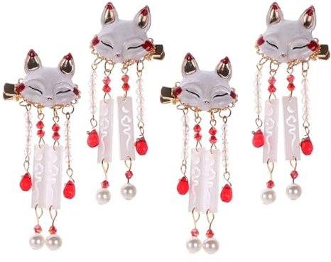 LALAFINA Lot de 4 Barrettes à Cheveux Style Chinois Accessoires de Cheveux pour Geisha Barrettes à Cheveux Chinois Chinois Épingle à Cheveux