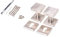 Aqbau® Juego de pomos para puerta, elegante juego de pomos de acero inoxidable – Rectangular, acabado sólido, juego completo de manillas para puerta interior, pomo de puerta, pomo de puerta, manija de