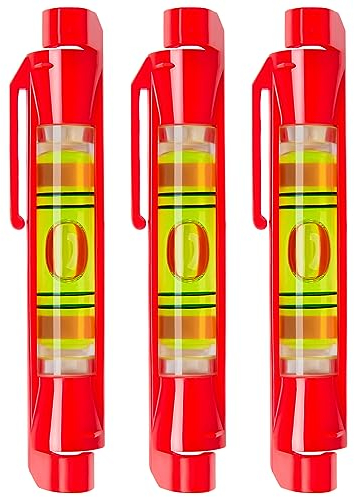 FIRECORE Mini-Wasserwaagen,3pcs Schnurwasserwaage, wasserwaage klein mit offenem Haken und Schnur, Taschenwasserwaage.Nivelliergerät zum Verlegen von Fliesen und zum Aufhängen von Bilderrahmen usw.