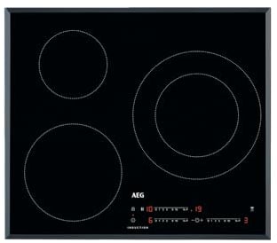 AEG IKB6340SFB Induktionskochfeld, 60 cm, 3 Kochzonen, PowerBoost-Funktion, Schnellheizung, 7350 W, Timer, Schwarz, hergestellt in DE