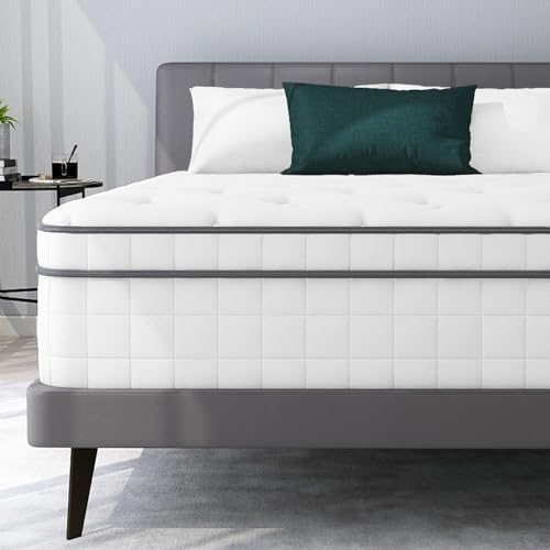 Aotumm Ciort Matratze 140x200, Höhe 22 cm Härtegrad H3 Matratze mit Atmungsaktivem Schaumstoff und Taschenfederkern für Kühlen Komfortschlaf, 7-Zonen Federkernmatratze (Härtegrad H3 Matratze)