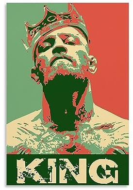 MUTYNE Conor McGregor MMA Fighter Retro Poster Dekorative Malerei Leinwand Wandkunst Wohnzimmer Poster Schlafzimmer Malerei 08x12inch(20x30cm)