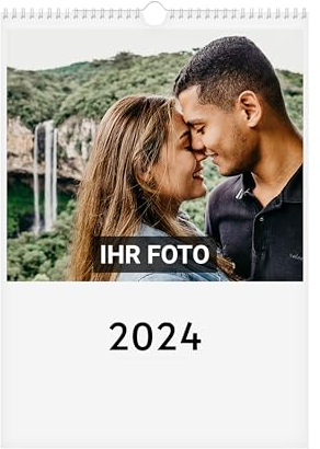 PrintPlanet® Fotokalender 2026 selbst gestalten – Wandkalender DIN A4 & A5 Hochformat – mit eigenen Fotos – personalisiert – Foto-Wandkalender mit Bild-Upload & Widmung – Kalender individuell