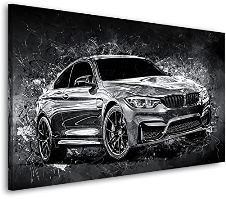 Kunstgestalten24 Leinwandbild BMW M4 Wandbild Kunstdruck Raum u. Wanddekoration Übergrößen