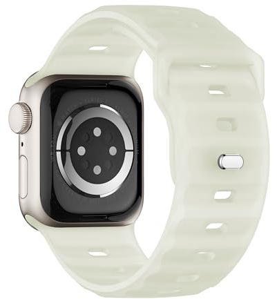 Pulsera deportiva compatible con Apple Watch Ultra 2, 49 mm, 46 mm, 45 mm, 44 mm, 42 mm, para hombre, silicona resistente al agua para Apple Watch 10 9 8 SE 7 6 5 4 3 Ultra, brilla en la noche