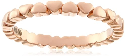 Beneto Ring Gold Plated Silver Ring with Hearts AGG344-ROSE - Circuit: 51 mm sBE0989-51 Marke, Estándar, Nicht-Edelmetall, Kein Edelstein