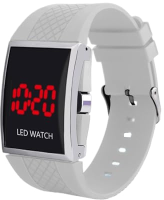 SUIOPPYUW Elektronische Uhr für Herren, modischer Stil, Bürokleidung, modisch und stilvoll zu tragende Armbanduhr, digital, Weiß
