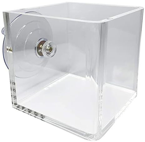 Jardinière de fenêtre, jardinière de fenêtre transparente, jardinière à ventouse en acrylique, jardinière décorative transparente pour la maison, le bureau, le balcon, jardinière murale carrée