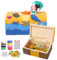 TGFIX 2 Stück Piratenschatztruhe aus Holz für Kinder Piratenschatzkiste Bastelset DIY Piraten Schatztruhe Kreativset Piraten Schatzkiste Basteln mit Ton Geschenk für Junge Mädchen Piratenparty