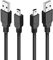 2 Pack 6ft Replacement Power Cord for Blue Yeti Microphones MIC, Blue Snowball iCE USB Mic Wire, TI-84 Graphing Calculator, TI-Nspire CX/CX CAS, TI84 Plus Charging USB A to mini B Data Transfer Cable