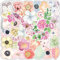 USHXVG 50 Multicolor Floral Stickers, Waterproof, Reusable, PVC Self-Adhesive, Decorate Laptops, Water Bottles, Skateboards & More