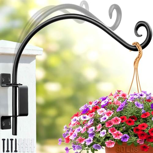 AJART Bird Feeder Hanger for Outside:22-inch Swivel Hanging Plant Hangers Bracket Outdoor for Garden Patio Yard Tree wall Mount - Hummingbird Feeder Hooks