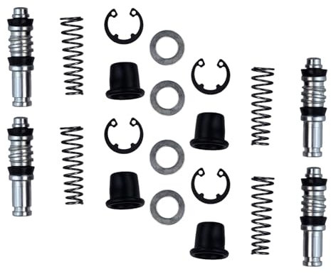 4 Stück Hauptbremszylinder Reparatursatz, Motorrad Kupplung Bremspumpe Reparatursatz Kolbenfeder Reparieren 12,7 Mm, Master Zylinder Reparatur Satz Feder Dichtungen Reparatur und Wartung Handwerkzeuge