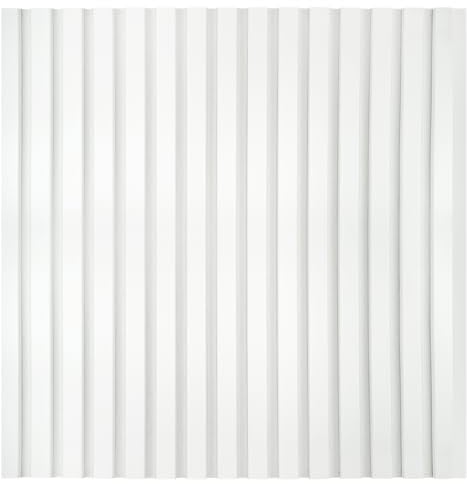 KAISER plastic® Akustikpaneele | Farbe: weiß | Wandpaneele in verschiedenen Formaten | Deko Wohnzimmer | Wanddeko in Pastellfarbe | Akustik Paneele Wand | Lamellenwand (60 x 60 cm - 4STK.)