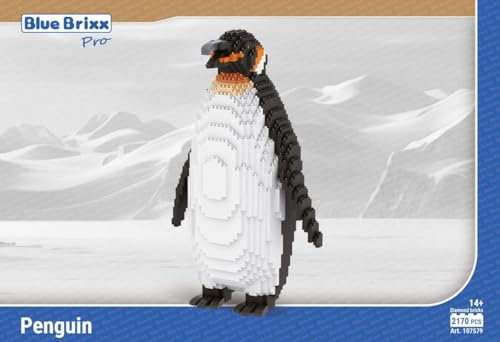 BlueBrixx Pro 107579 Pinguin (Diamond Blocks) – aus Klemmbausteinen mit 2170 Bauelementen