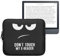 kwmobile Tasche für eReader - Neopren Hülle Schutzhülle Don't Touch My E-Reader Weiß Schwarz - Innenmaße