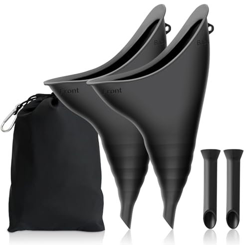 ZephyrCraft Lot de 2 urinoirs féminins réutilisables en silicone pour femme pour le camping, les voyages, les activités de plein air