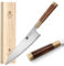 XINZUO Acero Japonés 21cm Cuchillo de Chef, Acero Compuesto de 3 Capas Profesional Cuchillo de Cocina Afilado Cuchillo de Cocinero Gyuto Acero en Polvo Japonés ZDP-189 -Mango de Desert Ironwood