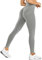 JOYSPELS Sport Leggings Damen, High Waist Push Up Sportleggins Sporthose Gym Scrunch Leggins Lang, Leichtgrau S