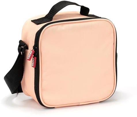 TATAY Urban Food Casual - Bolsa Térmica Porta Alimentos, 3 L de Capacidad, con 4 Tuppers Herméticas, 2 x 0.5 L, 2 x 0.2 L, Color Peach Fuzz,Medidas 22.5 x 10 x 22 cm
