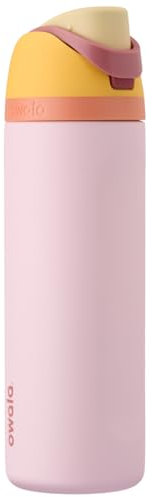 Owala FreeSip Insulated Stainless Steel Water Bottle with Straw for Sports and Travel, BPA-Free Sports Water Bottle, 24 oz, Candy Store