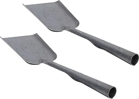 Ciieeo 2pcs Iron Coal Ash Shovels Heavy Duty Scoops for BBQ, Fireplace, Garden, and Home Use